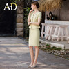 AD工作服职业气质女神范套装高端米黄色短袖西装套裙收腰显瘦工装 商品缩略图2
