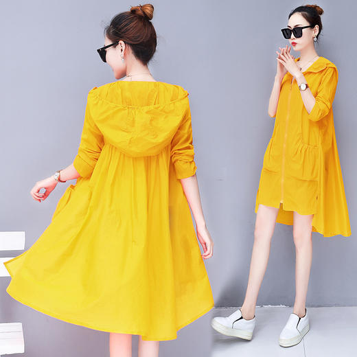 清新舒适，中长款胖mm宽松时尚轻薄大码外套YH766 商品图5