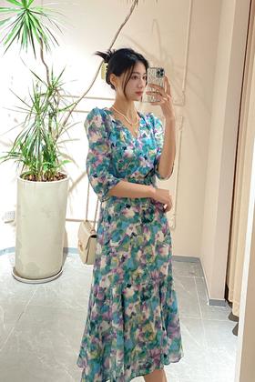 真丝连衣裙 | 氛围感印花