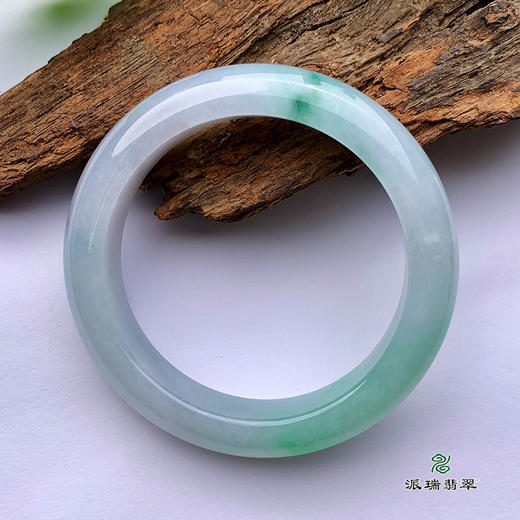 派瑞翡翠 翡翠手镯 糯种 飘花 商品图4