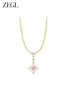 ZEGL设计师早春调色盘系列几何项链女925纯银轻奢小众锁骨链配饰
