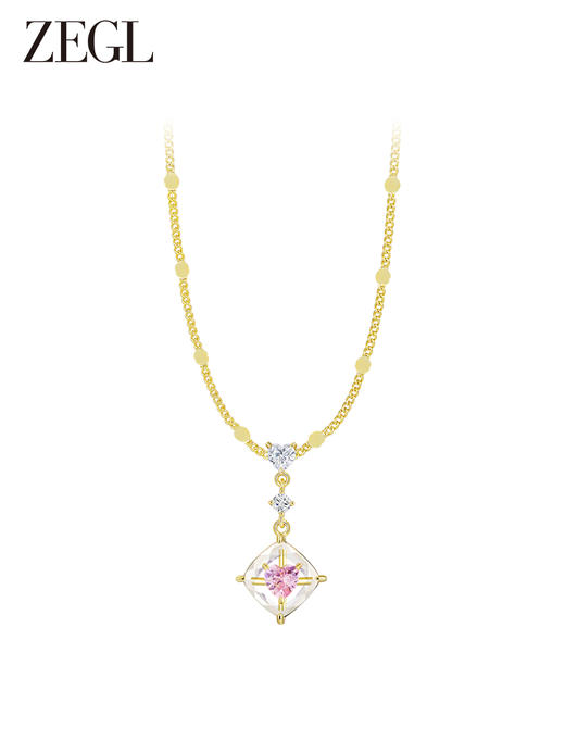 ZEGL设计师早春调色盘系列几何项链女925纯银轻奢小众锁骨链配饰 商品图0