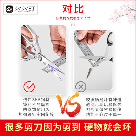 「升级版！多功能款」SK5剪刀居家日用鸡骨剪不锈钢厨房用品杀鱼剪肉多功能食物大剪子 商品图2
