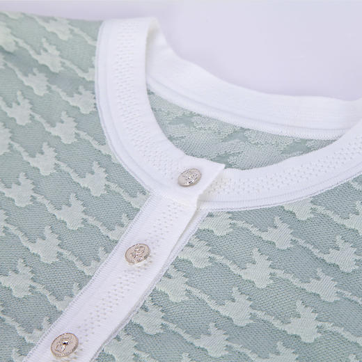 NF656斯尔丽瑟俪2023春夏新品日常休闲圆领短袖收腰针织连衣裙 商品图4