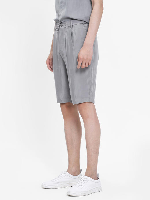 callisto灰色铜氨丝休闲短裤  SRCPW095GY 商品图1