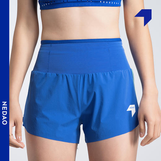 腰包拼接女短裤 NEDAO内道 女子马拉松 越野跑 高弹内衬 跑步短裤 商品图3