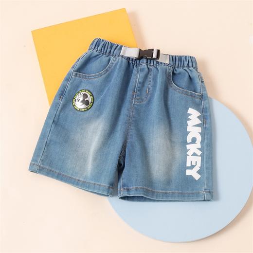 【商场同款】迪士尼童装男童牛仔短裤夏季新品清爽中大童宝宝米奇卡通休闲短裤 商品图1