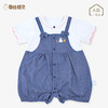 宝宝夏季短袖哈衣拼牛仔假两件背带裤婴儿连体爬服婴幼儿连体衣 商品缩略图5