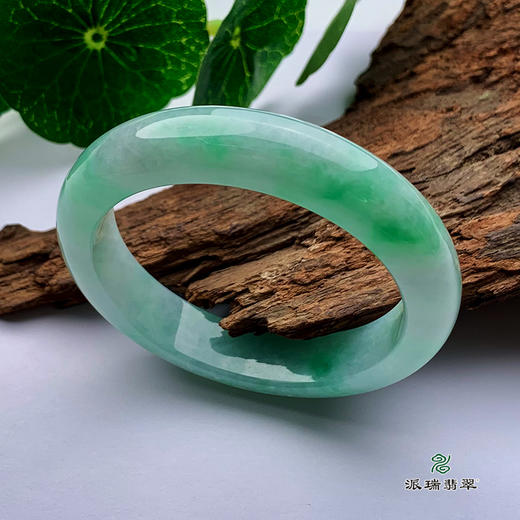 派瑞翡翠 翡翠手镯 糯种 飘花 商品图1