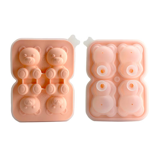 摩登主妇小熊冰块冰格制冰模具家用食品级硅胶婴儿辅食冷冻格冰盒 商品图3