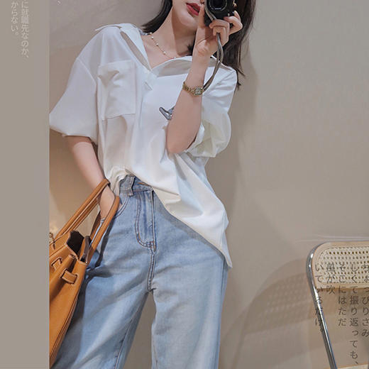 裁缝学苑AG188 女秋2021新款长袖法式衬衫领暗门襟衬衣纸样打版 商品图3