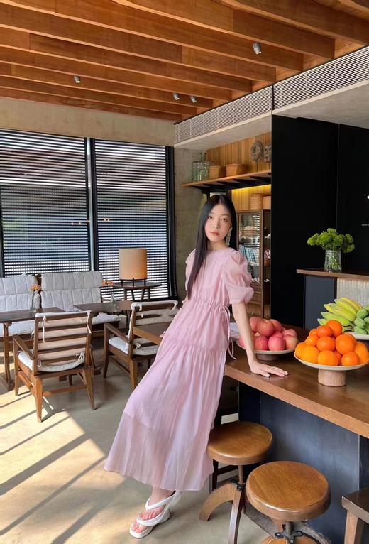 春季薄纱拼接收腰连衣裙 150616687 商品图6