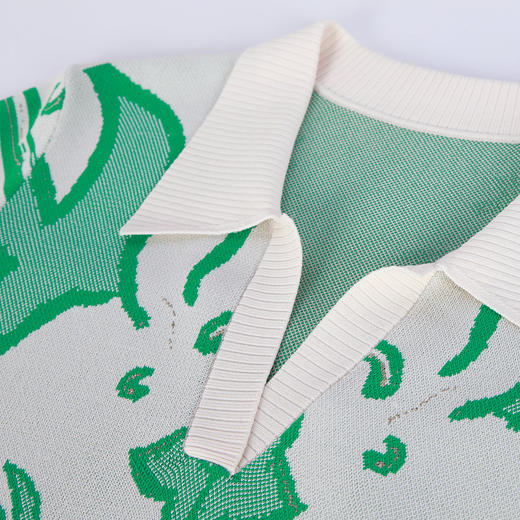 NF651斯尔丽瑟俪2023春夏新品撞色时尚提花修身显瘦优雅气质针织连衣裙 商品图4