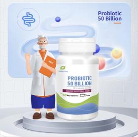 【超性价比-500亿肠漏益生菌】Probiotic 50B 每粒500亿 每瓶50天剂量 耐活十大菌株 肠漏修复 Purecise