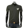 EMPORIO ARMANI 阿玛尼 男士棉质心形徽标贴花短袖 Polo 衫 墨绿色 6L1FD9 1JTKZ 0577 商品缩略图0