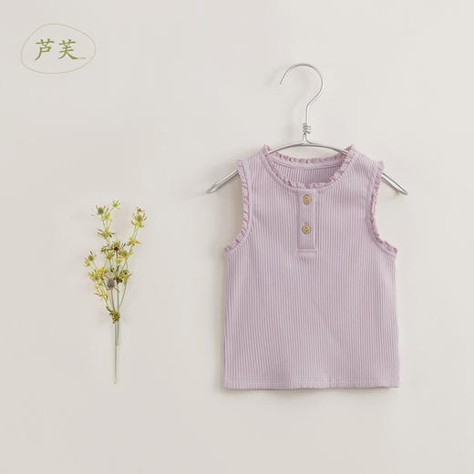 【马克珍妮 芦芙】新款夏装 女童透气弹力针织背心230351 商品图1