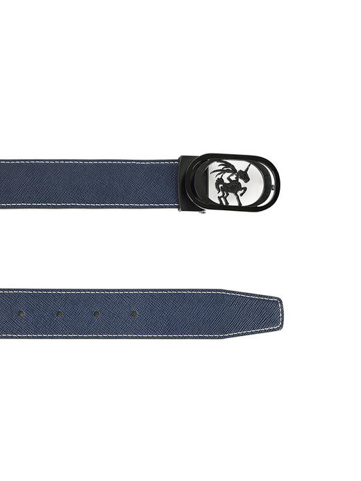 callisto蓝色牛皮剖层革皮带 FOBLF001BL 商品图1