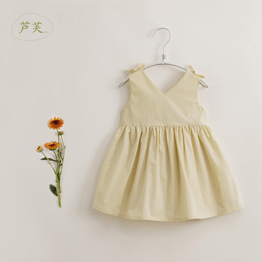 【马克珍妮 芦芙】新款夏装 女童蝴蝶结纯棉连衣裙230777 商品图1