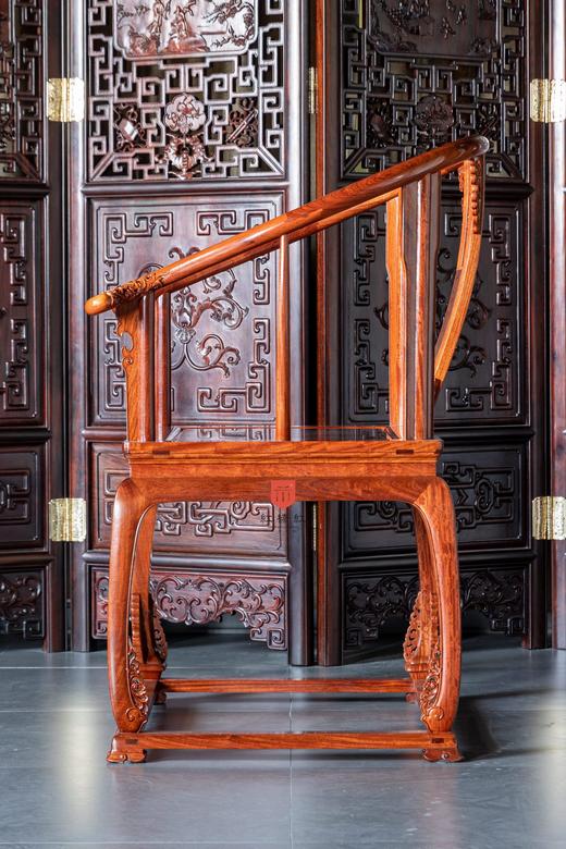 红桥红  家具严选  缅甸花梨（大果紫檀）【带托泥 皇宫 圈椅 三件套】 前后通根 商品图7