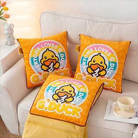 【团购展示】悠梦嘉居小黄鸭靠垫被YZ-13901