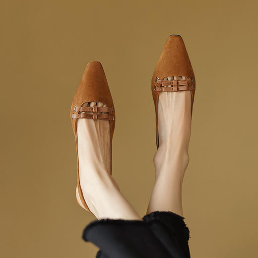 绝美百搭，小猫跟蝴蝶结法式包头凉鞋LCC-C9115 商品图4