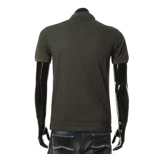 EMPORIO ARMANI 阿玛尼 男士棉质心形徽标贴花短袖 Polo 衫 墨绿色 6L1FD9 1JTKZ 0577 商品图2