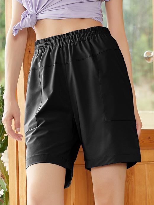 【新品上市】夏季薄款宽松运动五分裤女速干跑步瑜伽健身短裤透气外穿大码中裤KML 000 BL-DS169 商品图3