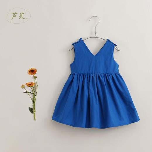 【马克珍妮 芦芙】新款夏装 女童蝴蝶结纯棉连衣裙230777 商品图3