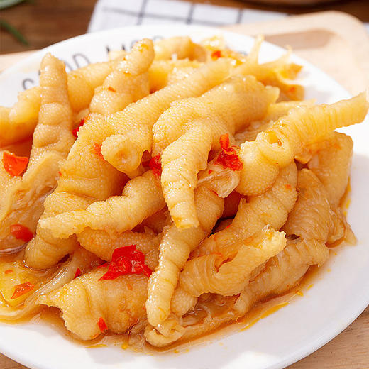 谭八爷柠檬酸辣无骨鸡爪去骨凤爪网红休闲零食即食脱骨鸡脚四川特产 商品图0