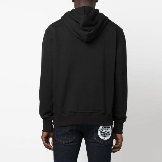 VERSACE JEANS COUTURE 范思哲 男士棉质徽标印花连帽卫衣 黑色 73GAIF06 CF03F 899 商品图2