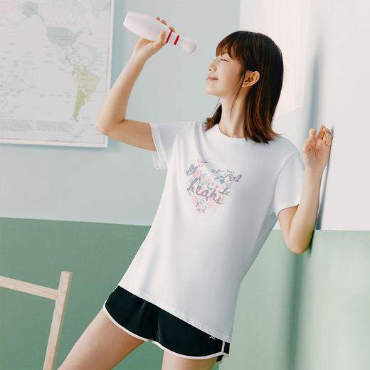 Threegun三枪 【水柔棉】圆领女士短袖T恤-23488A011 商品图10