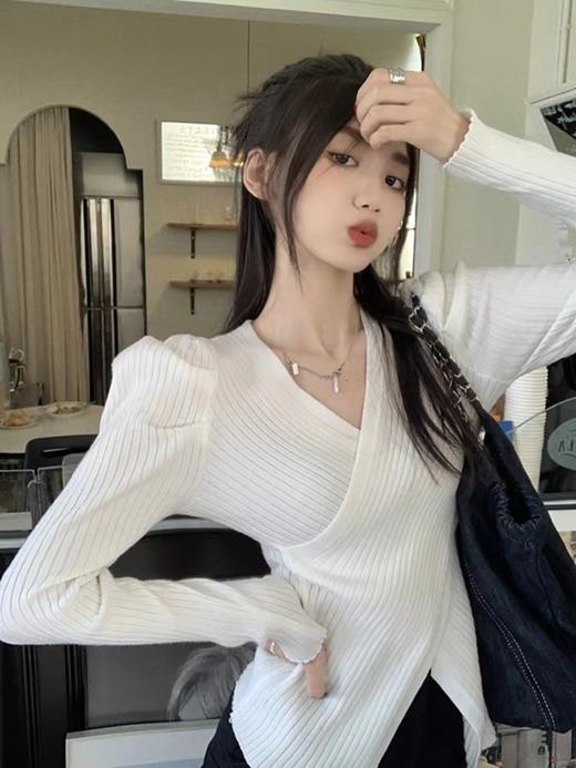 【直播专供】春季针织交叉上衣 150359001 商品图2