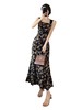 法式复古碎花背带连衣裙女2023新款三亚旅游度假吊带露背沙滩长裙 商品缩略图5