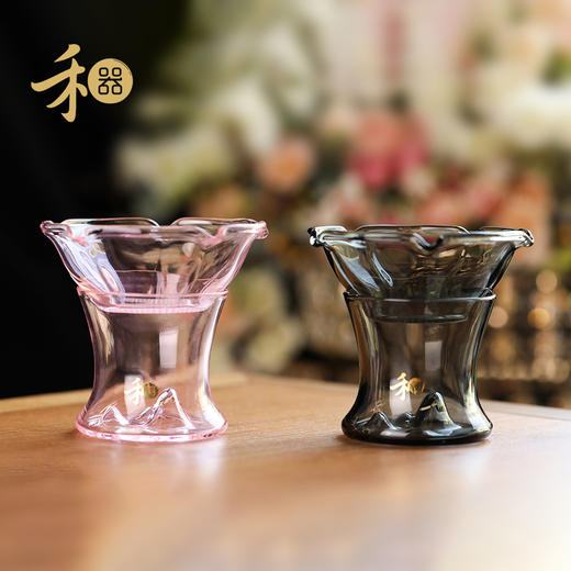 禾器新品 幻彩系列 观山茶漏玻璃激光打孔茶滤茶叶过滤网和器滤茶器高档茶具配件 商品图0