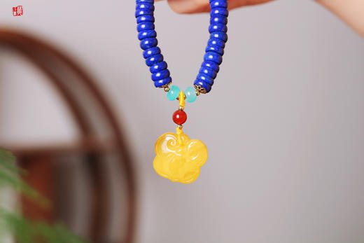 【如意】蜜蜡青金手串 商品图3