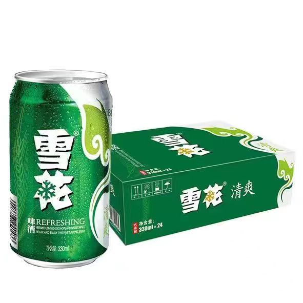 雪花清爽 啤酒 330ml*24听/箱【BH】【ZM】
