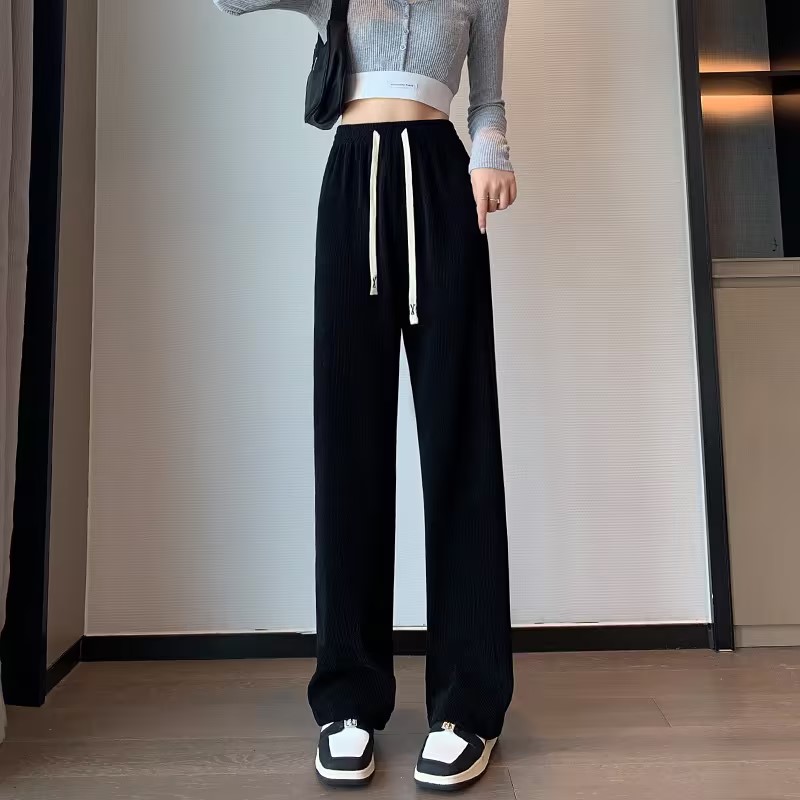 [直播专供款]春季抽绳高腰宽松直筒裤 150347448