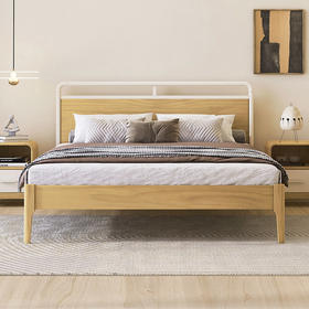 喜梦宝成人床现代简约床1.5米1.8米床 对白系列