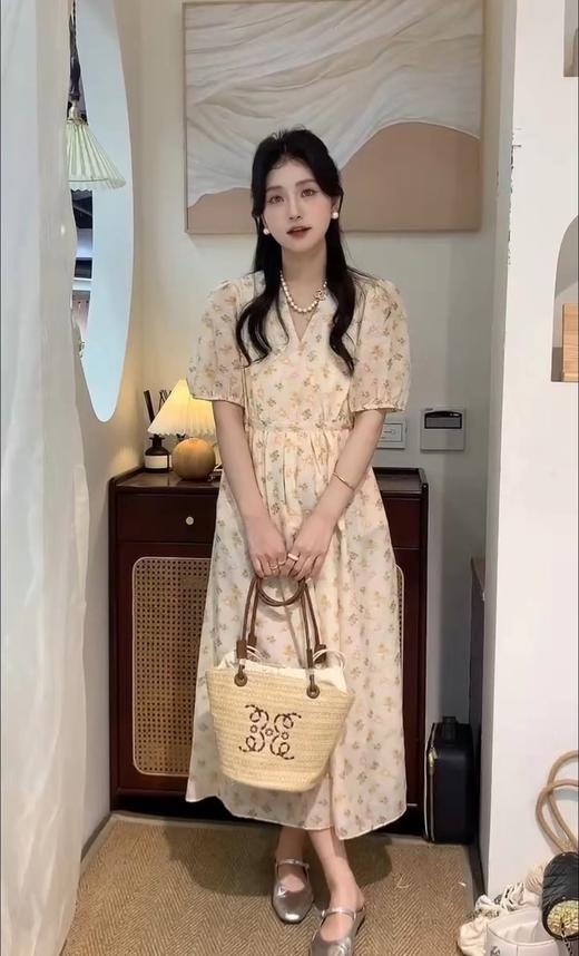 夏季V领系带连衣裙 150693156 商品图1