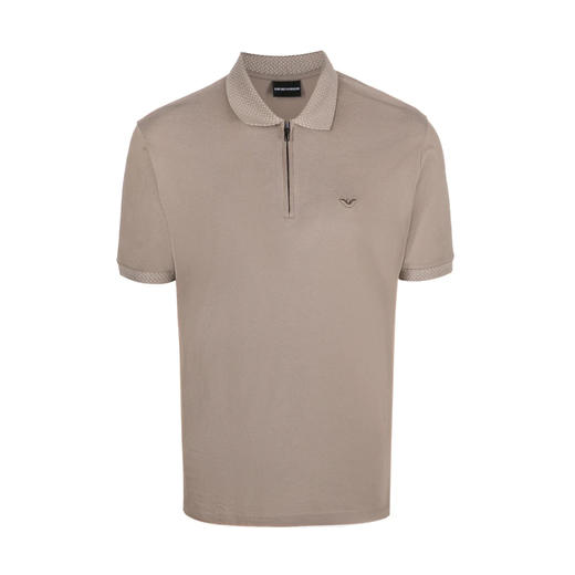 EMPORIO ARMANI 阿玛尼 男士棉质刺绣徽标短袖polo衫 卡其色 3R1F75 1JTKZ 0144 商品图0