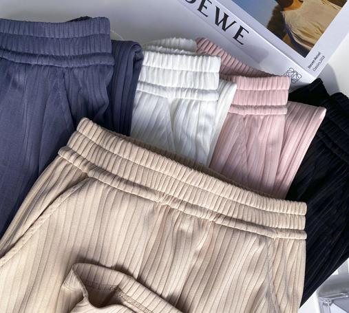 春季细条纹开叉阔腿裤 150550551 商品图5