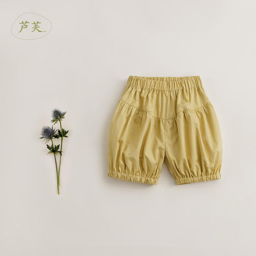 【马克珍妮 芦芙】夏装女童纯棉花苞五分裤 儿童短裤230815 商品图0