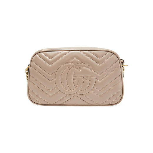 GUCCI 古驰 女包 女士GG Marmont相机包迷你链条单肩包 奶茶色 447632DTD1T 商品图2