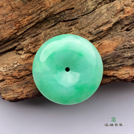 派瑞翡翠 翡翠平安扣 糯种 满绿 商品图2