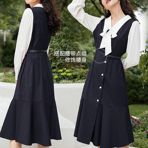 裁缝学苑AG190 秋装2021新款法式假两件裙子衬衫裙纸样连衣裙打版 商品图2