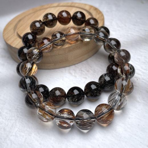 水晶单圈-素圈黑金圆珠 商品图0