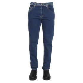VERSACE JEANS COUTURE 范思哲 男士棉质徽标印花休闲牛仔裤 蓝色 73GAB55M DW042SS0 904