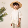 【马克珍妮 芦芙】新款夏装 女童荷叶边拼接纯棉T恤230791 商品缩略图0