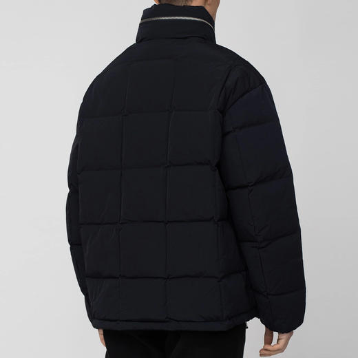 EMPORIO ARMANI 阿玛尼 男士鹰徽标贴花绗缝拉链羽绒服 深蓝色 6L1BS4 1NNLZ 0920 商品图1