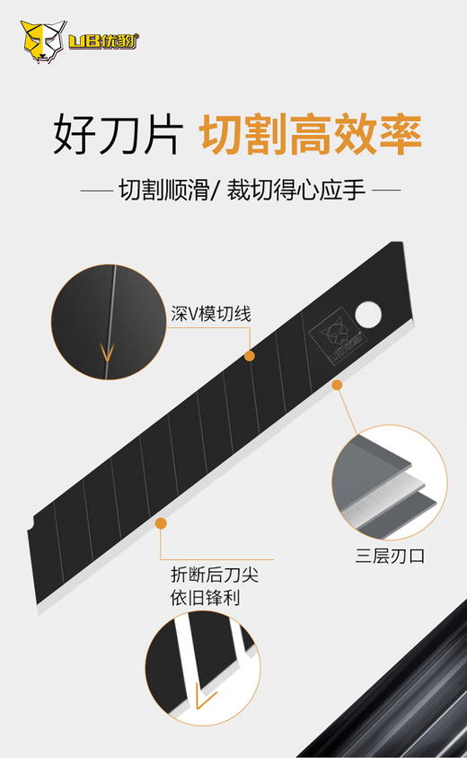 优豹美工刀片白片/黑片 商品图5